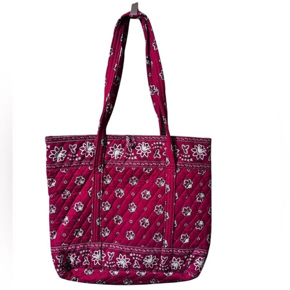 NWOT – Vera Bradley Tote & NWT Makeup Bag Set Retired Red Bandana Print, Vintage - Picture 11 of 11